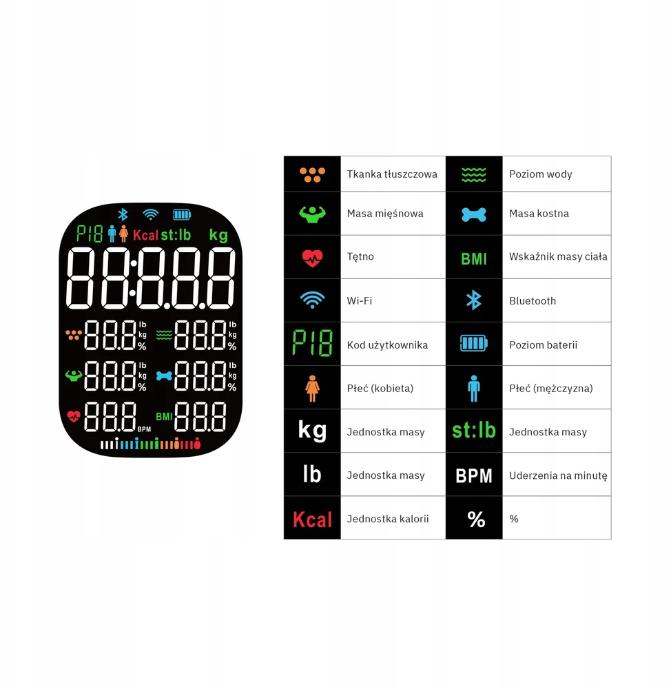 Vonios svarstyklės Tanita Vonios svarstyklės Analityczna 16 Parametrów Apple Health, Google Fit, IF1320B
