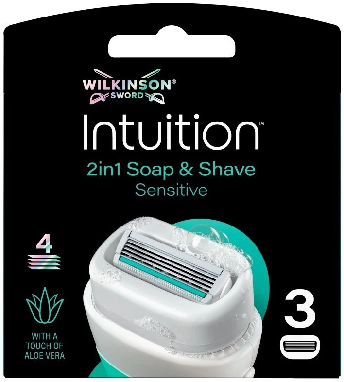 Tanita Wilkinson Intuition Sensitive įdėklai su 4 ostrzami 3 vnt.