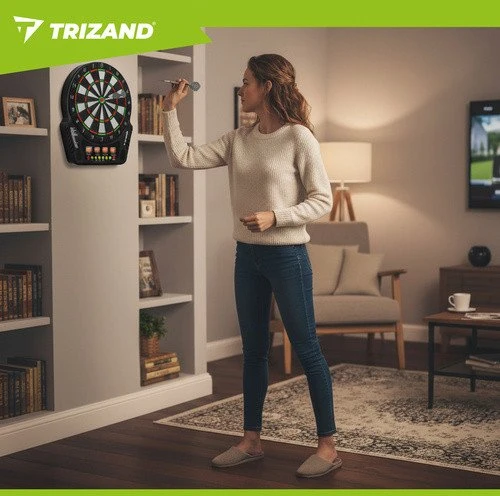 Elektroninė smiginio lenta Trizand su 4 LED ekranais ir 27 žaidimais