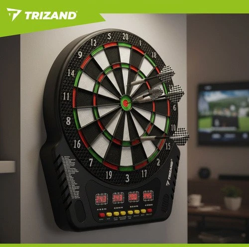 Elektroninė smiginio lenta Trizand su 4 LED ekranais ir 27 žaidimais
