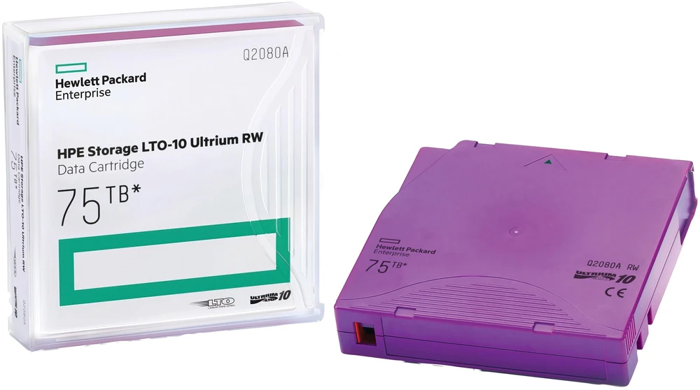 Hewlett Packard (HP) HPE Storage LTO-10 Ultrium RW duomenų kasetė – LTO Ultrium 10 – 30 TB / 75 TB – violetinė