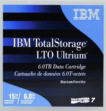 IBM LTO7 kasetė su 6TB/15TB talpos žymėjimu