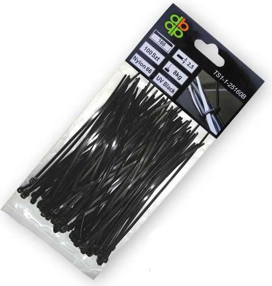 Bradas OPASKA PLASTIKOWA Juoda 4,6 x 120mm 100szt