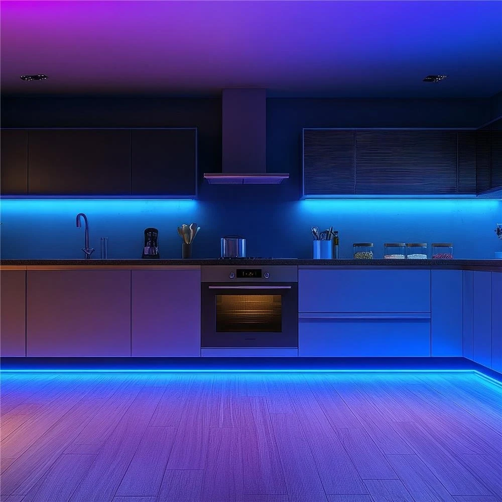 Avide LED juostelės lizdinėje plokštelėje 5V SMD5050 30LED RGB IP65 2m