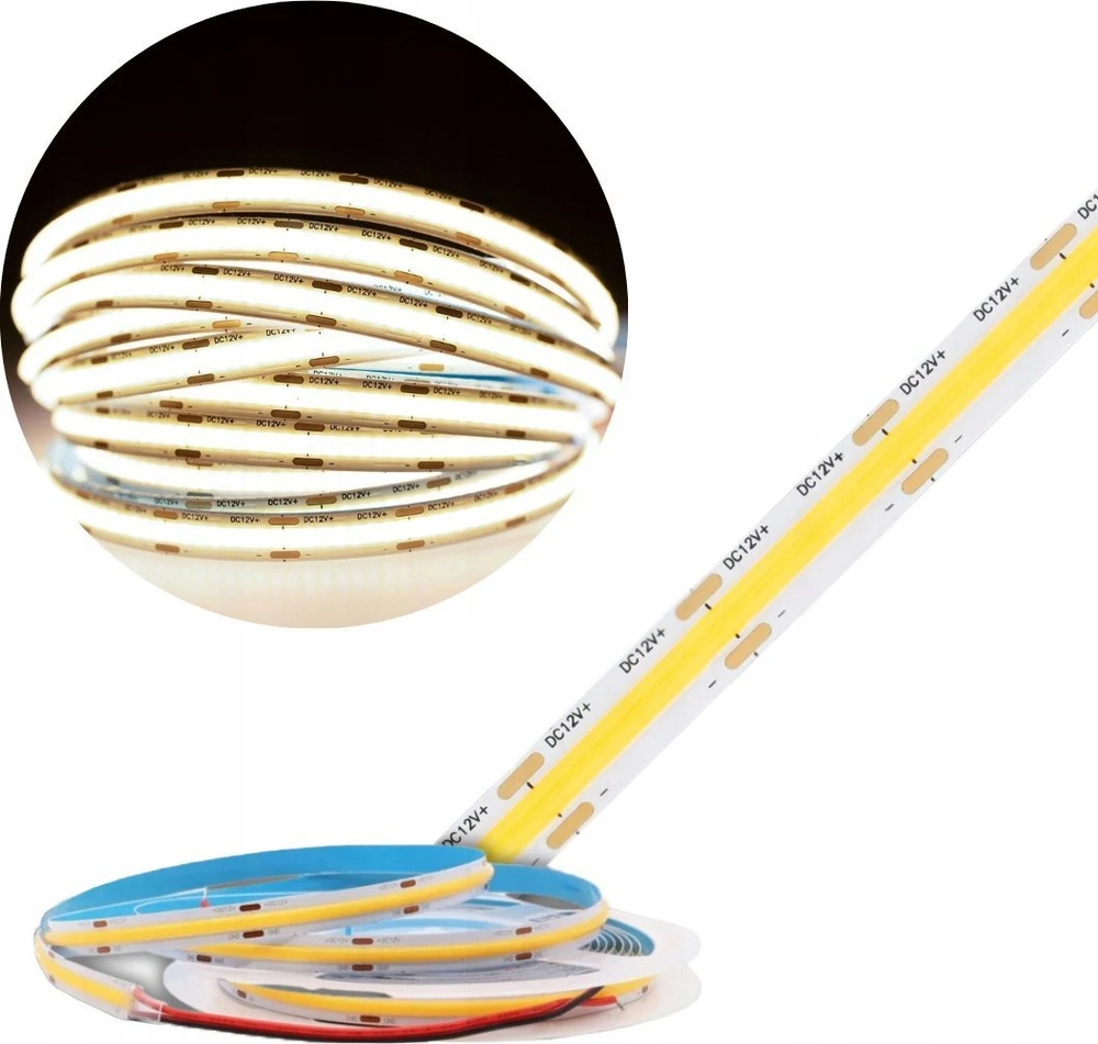 LED juosta Ecolight LED juosta COB 480LED 9W/m 4000K 990lm/m IP67 /5m/