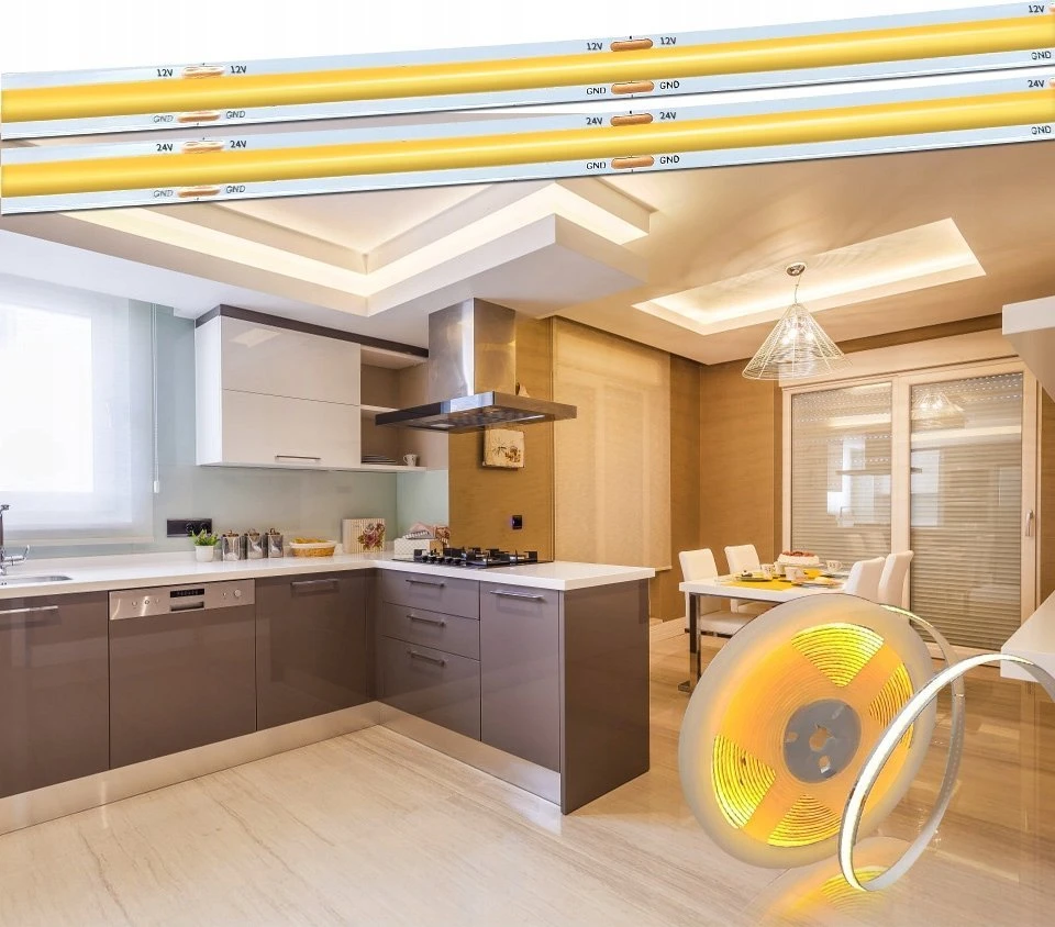 LED juosta ECOLIGHT2 Ecolight EC20092 LED COB juosta IP20 9W/m 990lm/W 4000K 50m