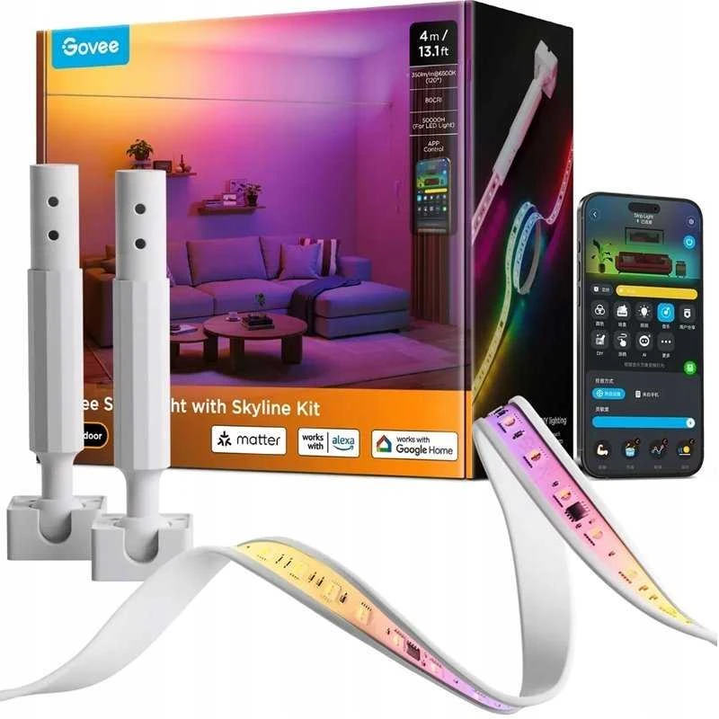„Govee H61B8 RGBICWW Skyline“ juostinis šviestuvas | „Taśma LED“ | 2,4 GHz „Wi-Fi“ + „Bluetooth“, 350 lm/m