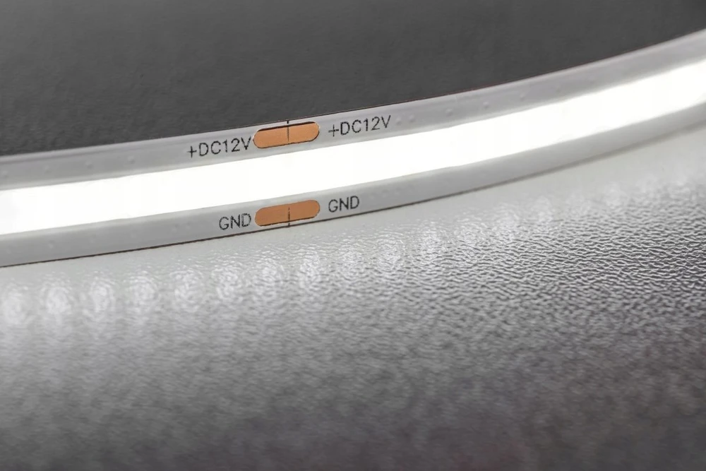GTV LED juosta COB 12V, 320LED/m, 8mm, 8W/m, be gelio, neutrali balta