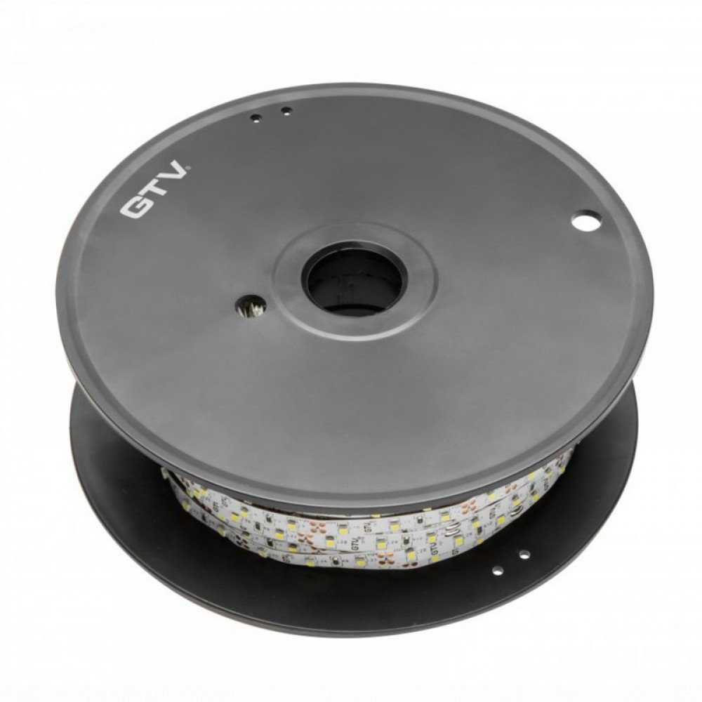 GTV Blykstės juosta 2835MW, 300 LED šaltai balta, 3,8 W/m, be gelio, 8 mm, 50 m ritinys, 12 V