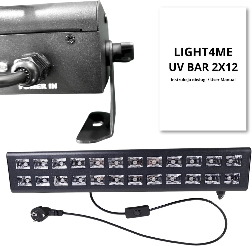 LIGHT4ME UV BAR 2X12 apšvietimo efektų juostelė sc