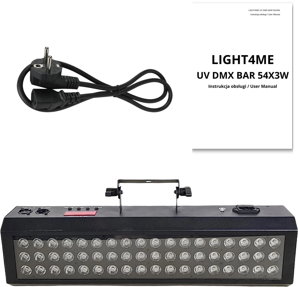 LIGHT4ME UV DMX BAR 54X3W apšvietimo efektas