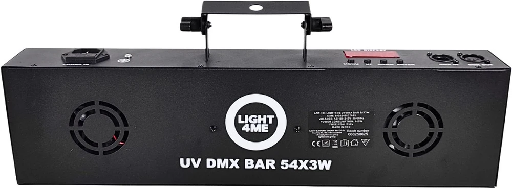 LIGHT4ME UV DMX BAR 54X3W apšvietimo efektas