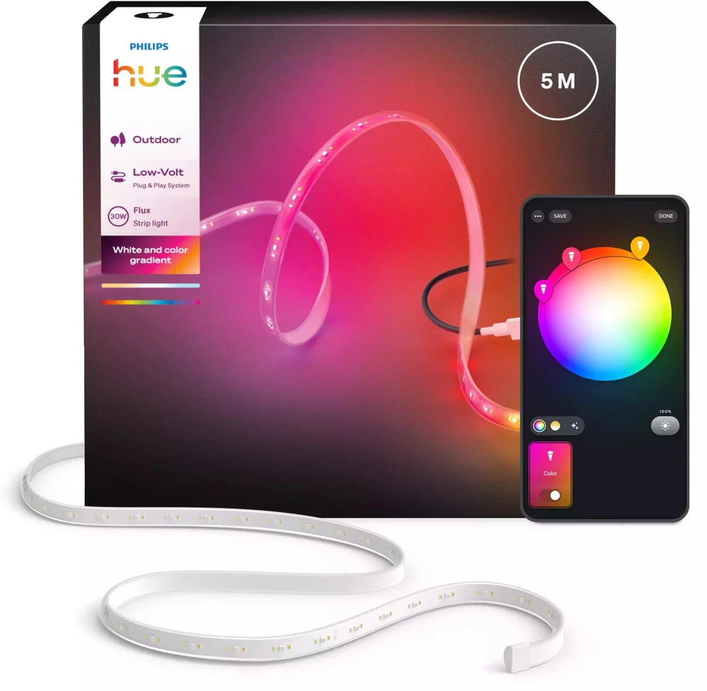 Lauko šviesos juostelė Philips Hue Flux, 5 m, 30 W