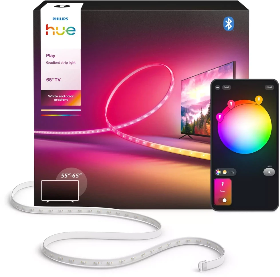 Philips Hue Play Gradient šviesos juosta 65" EU | Gradient ir balta šviesa (RGBICW) | Bluetooth, Zigbee