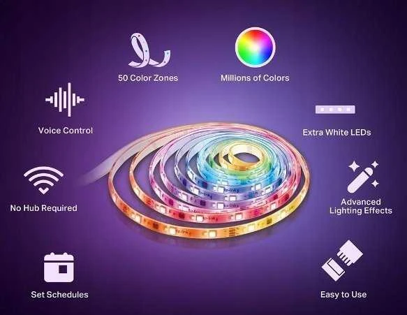 TP-Link išmanioji LED juostelė Tapo L930-10, „Wi-Fi“, 10 m, daugiaspalvė, ES