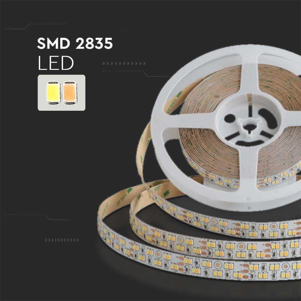V-tac 21W/m LED juosta, 240LED/m, 24V, 3000/4000/6500K, 5 metrų ritė