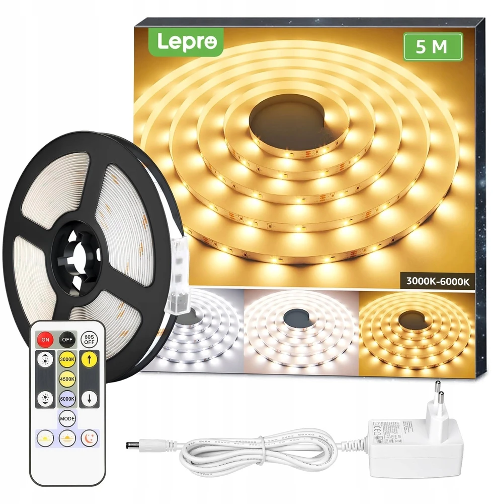 LEPRO 410049-DWW-EU RGB LED juosta, 5 m