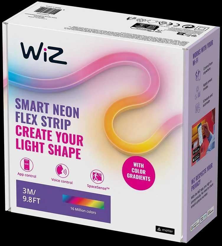 LED lemputė WiZ|Smart WiFi Neon Flex Lightstrip 3m Type-C|24 W|RGB