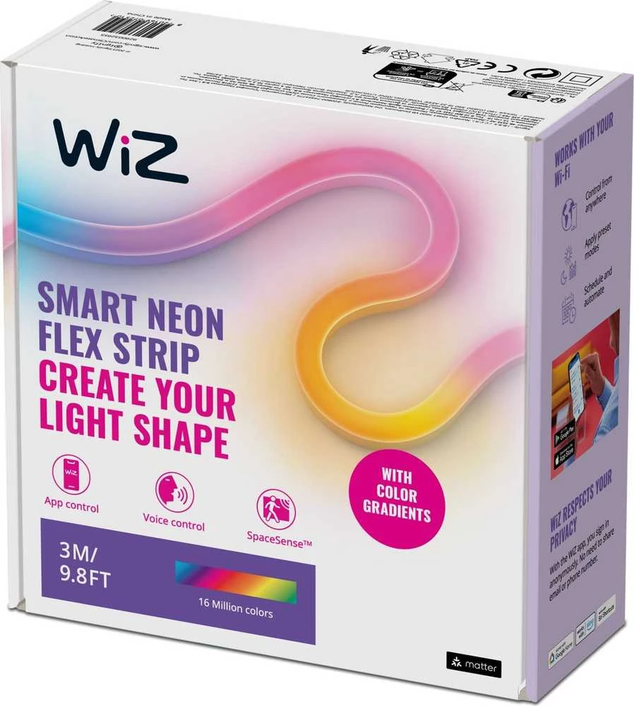 LED lemputė WiZ|Smart WiFi Neon Flex Lightstrip 3m Type-C|24 W|RGB