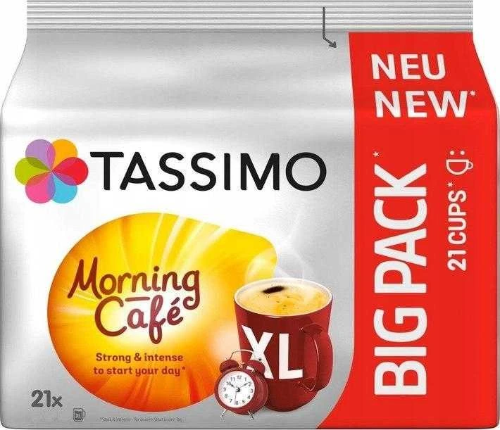 Kavos kapsulės „Tassimo Morning Cafe XL“ (suderinamos su „Bosch Tassimo“ kapsuliniais kavos aparatais), 21 vnt.