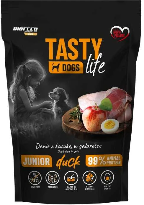 Šunų Maistas - BIOFEED Tasty Dogs Life Junior antiena Wet 500g