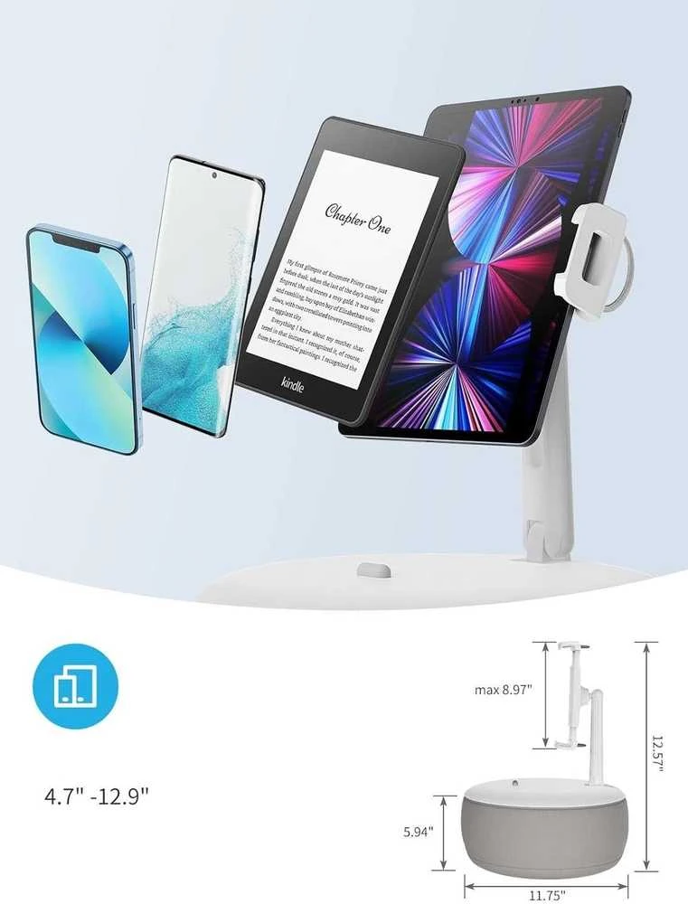 TATE GUARD reguliuojamas stovas, pagalvėlė, laikiklis planšetiniam kompiuteriui, telefonui, išmaniajam telefonui / Saiji U3