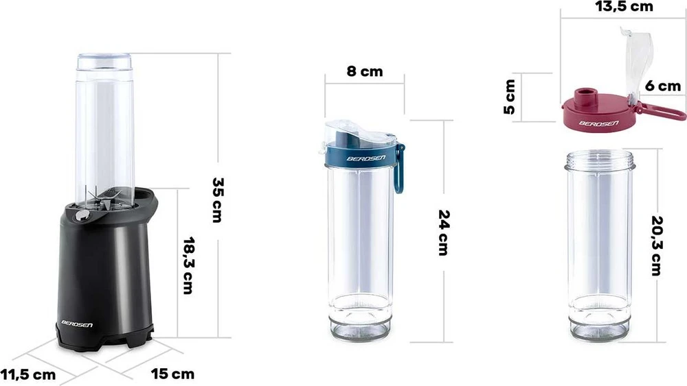 Berdsen BD-752 juodas 350W smoothie trintuvas