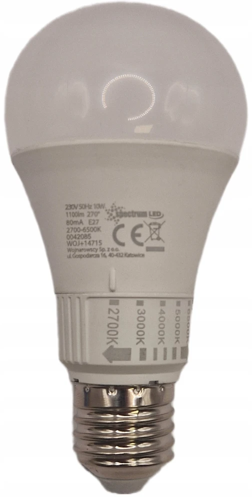 LEMP LED E-27 230V 10W 5CCT SPECTRUM