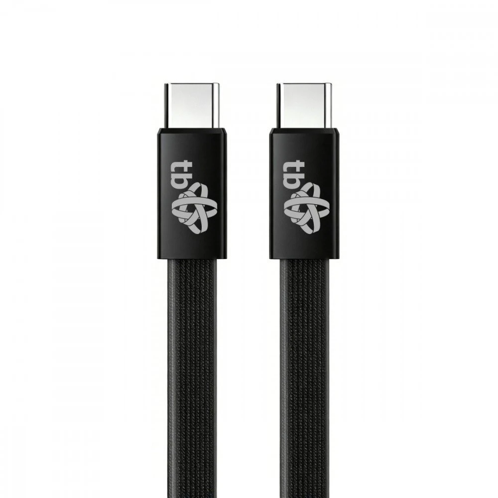 TB Kabelis USB C - USB C 1m płaski juoda (AKTBXKUCCFLAT1B)