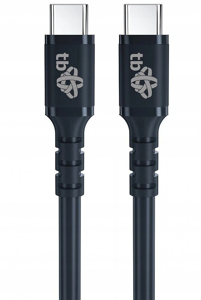 TB Print Kabelis USB C - USB C 50cm silikon juoda 2.0