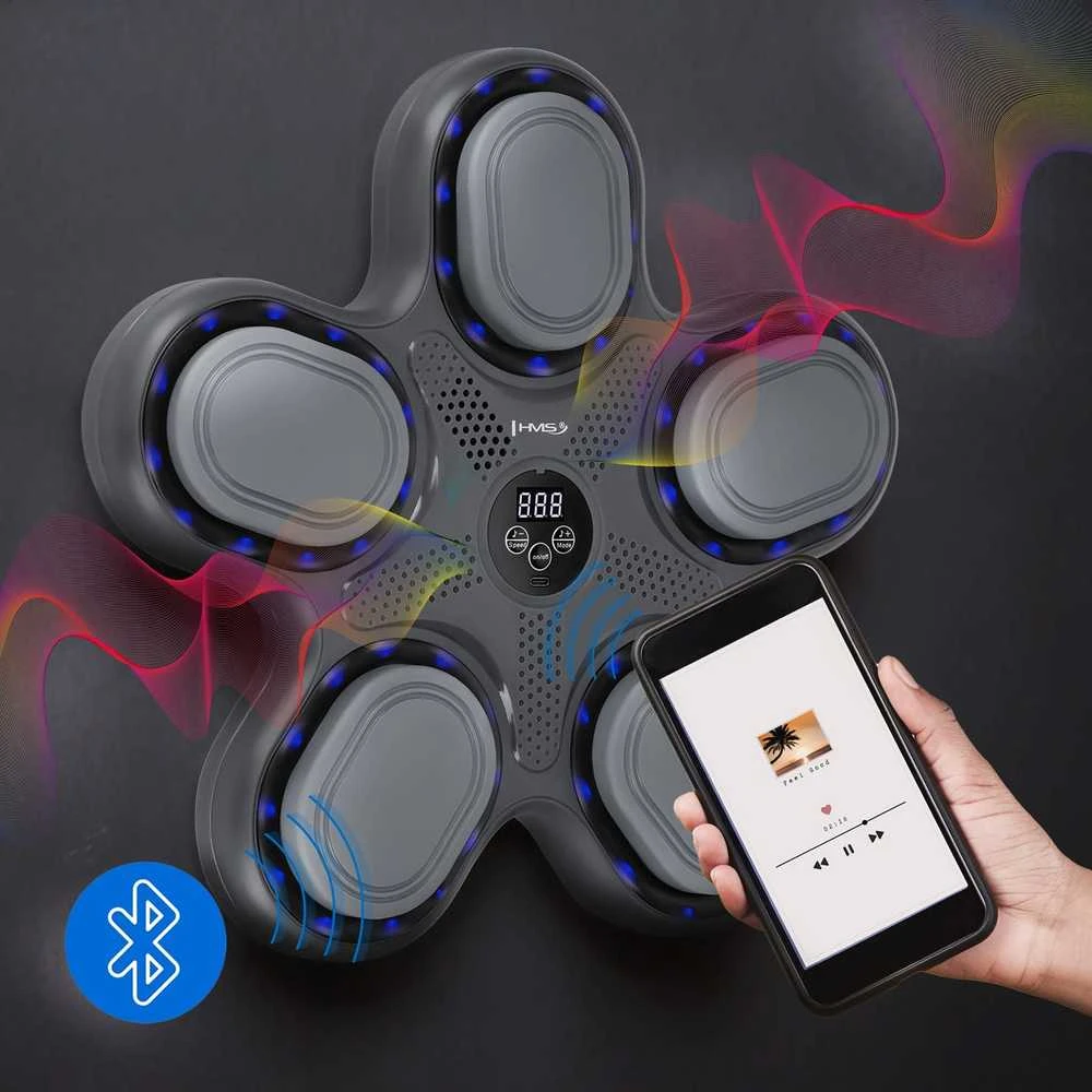 HMS TB11 ELEKTRONICZNA TARCZA BOKSERSKA BLUETOOTH Z MUZYKĄ I RĘKAWICAMI HMS