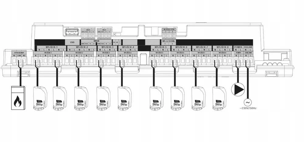 Tchibo Laidinė relė su DIN bėgeliu, mėlyna, PS-10M 230 Tech Controllers
