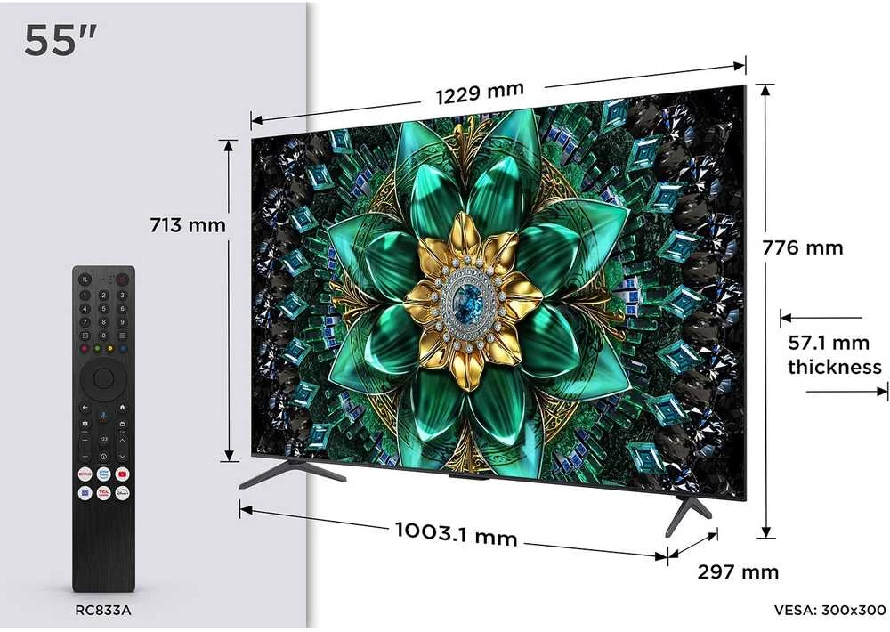 TCL Q6C 55Q6C televizorius 139,7 cm (55") 4K „Ultra HD“ išmanusis televizorius „Wi-Fi“ metalinis