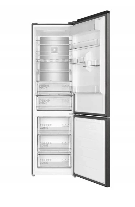 TCL Šaldytuvas | RC382BXC0EU | Energy efficiency class C | Free standing | Combi | Height 203 cm | No Frost system | Šaldytuvas net capacity 265 L | Šaldiklis net capacity 117 L | Ekranas | 35 dB | Inox