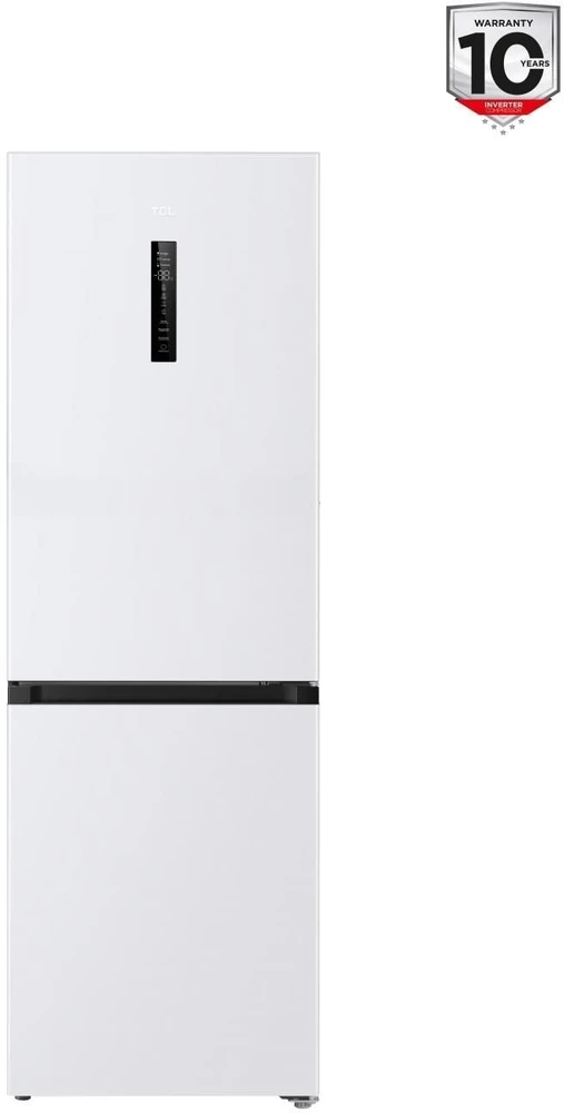 TCL Šaldytuvas | RP340BWD1 | Energy efficiency class D | Free standing | Combi | Height 185 cm | No Frost system | Šaldytuvas net capacity 223 L | Šaldiklis net capacity 117 L | Ekranas | 35 dB | Baltas