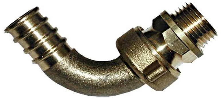 Tdm Brass Kampinis sujungimas žarnai, 1/2 IN x 18 mm, išor. srieg.