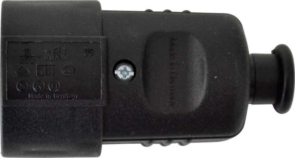 N_L Ilgintuvo lizdas N&L, 3P, 16A, 250V, juodos spalvos
