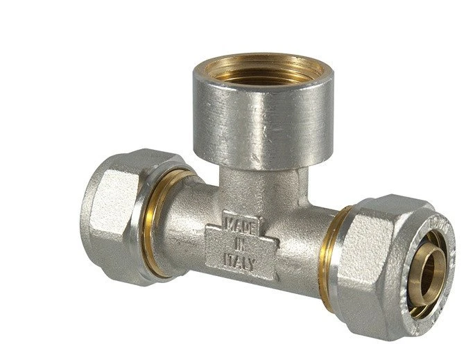 Tdm Brass Tdm_Brass Užveržiamas trišakis 1060, 1/2″ x 16 mm, išorinis sriegis