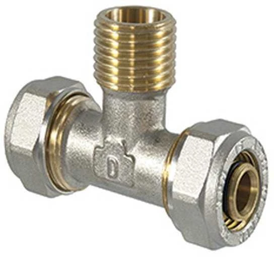 Tdm Brass Užveržiamas trišakis 1060, 1/2" x 20 mm, išorinis sriegis