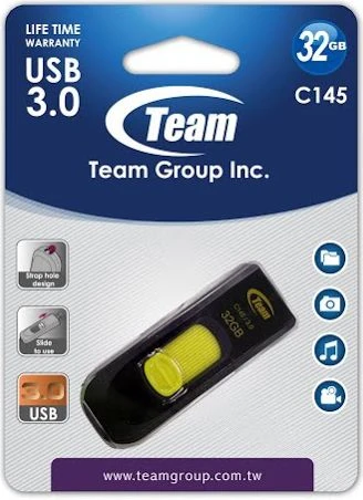 „Team Group TEAMGROUP“ atmintinė USB C145 32 GB USB 3.0 Geltona