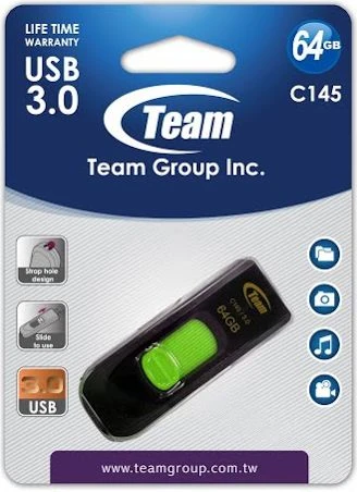Team Group TEAMGROUP atmintis USB C145 64GB USB 3.0 Žalias