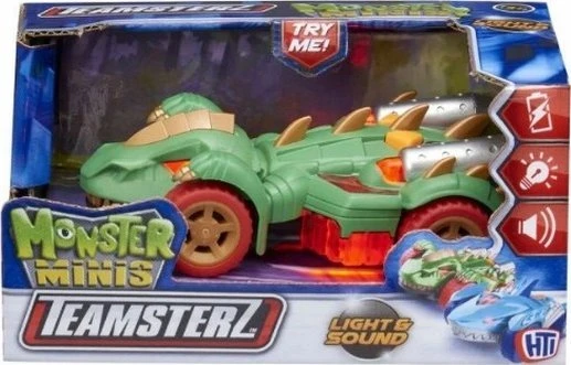 TEAMSTERZ Automobilis su šviesomis ir garsais „Mighty Machine dino car“, 12,5 cm