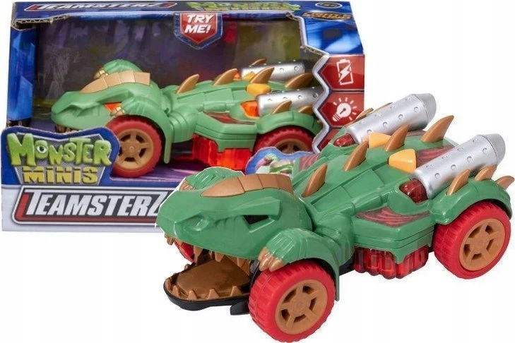 TEAMSTERZ Automobilis su šviesomis ir garsais „Mighty Machine dino car“, 12,5 cm