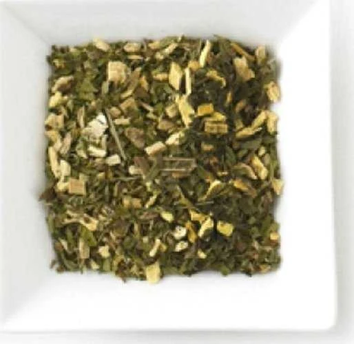 Teapigs mėtų ir saldymedžio arbatos mišinio tekstūra