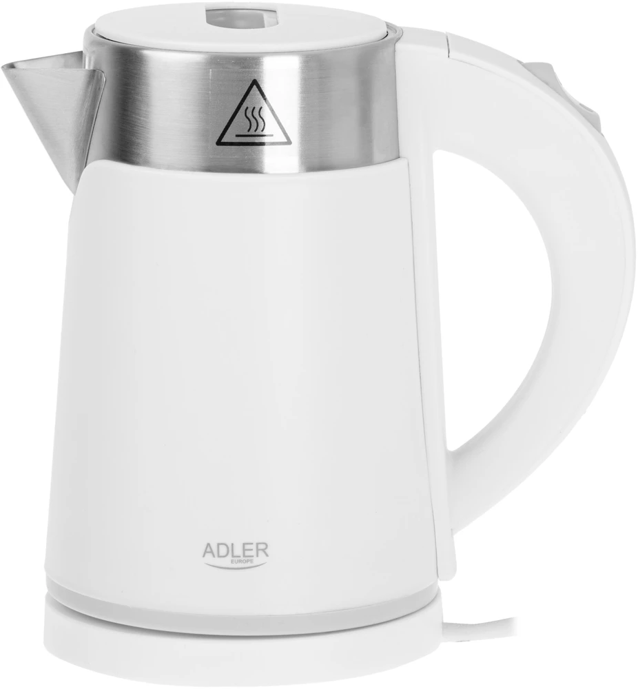 Adler | Virdulys | AD 1372 | Electric | 800 W | 0.6 L | Plastic/Nerūdijantis plienas | 360° rotational base | Baltas