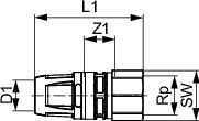 Tece Standartinė žalvarinė pereinamoji mova 16 mm x 1/2'' GW (8610002)