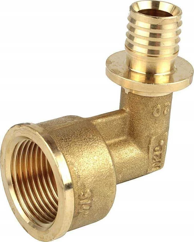 Tece 90° perėjimo alkūnė 20 mm x 3/4'' žalvaris (708002)