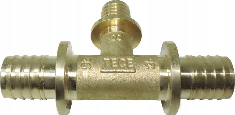 Tece Reducing Tee 25x20x25mm žalvaris - 710515