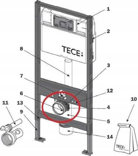 TECE redukcija unitazo pajungimui, DN100