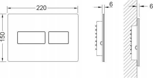Vandens nuleidimo mygtukas Tecesolid 9240433, baltas matinis